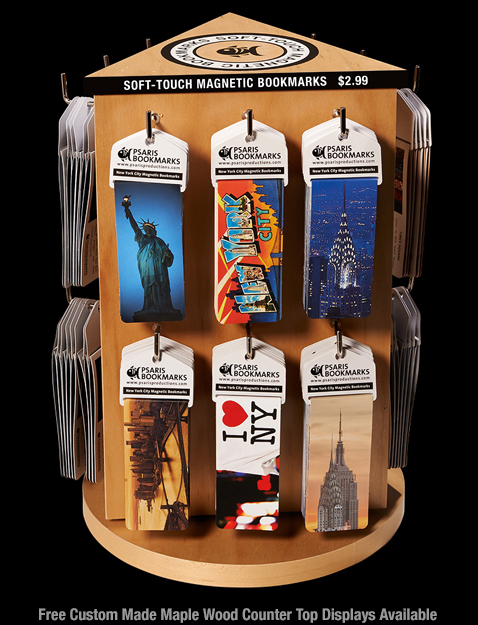 New- York-Magnetic Bookmarks-Custom-Made-Countertop-Display | Psaris Productions