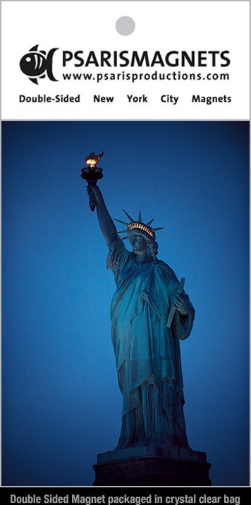 double-sided-New-York-magnet-with-bag | Psaris Productions