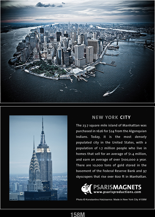 New York City fridge magnets-Psaris Productions